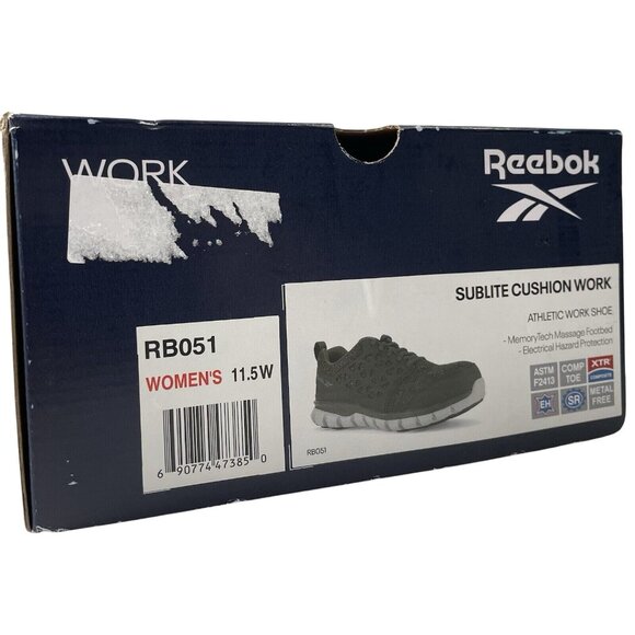 Reebok Work Shoes Womens 11.5W Composite Toe Athletic Sublite Cushion Dark Green - Picture 12 of 13